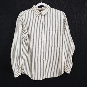 Advance by Try 1 Womans M Long Sleeve Gray Stripe